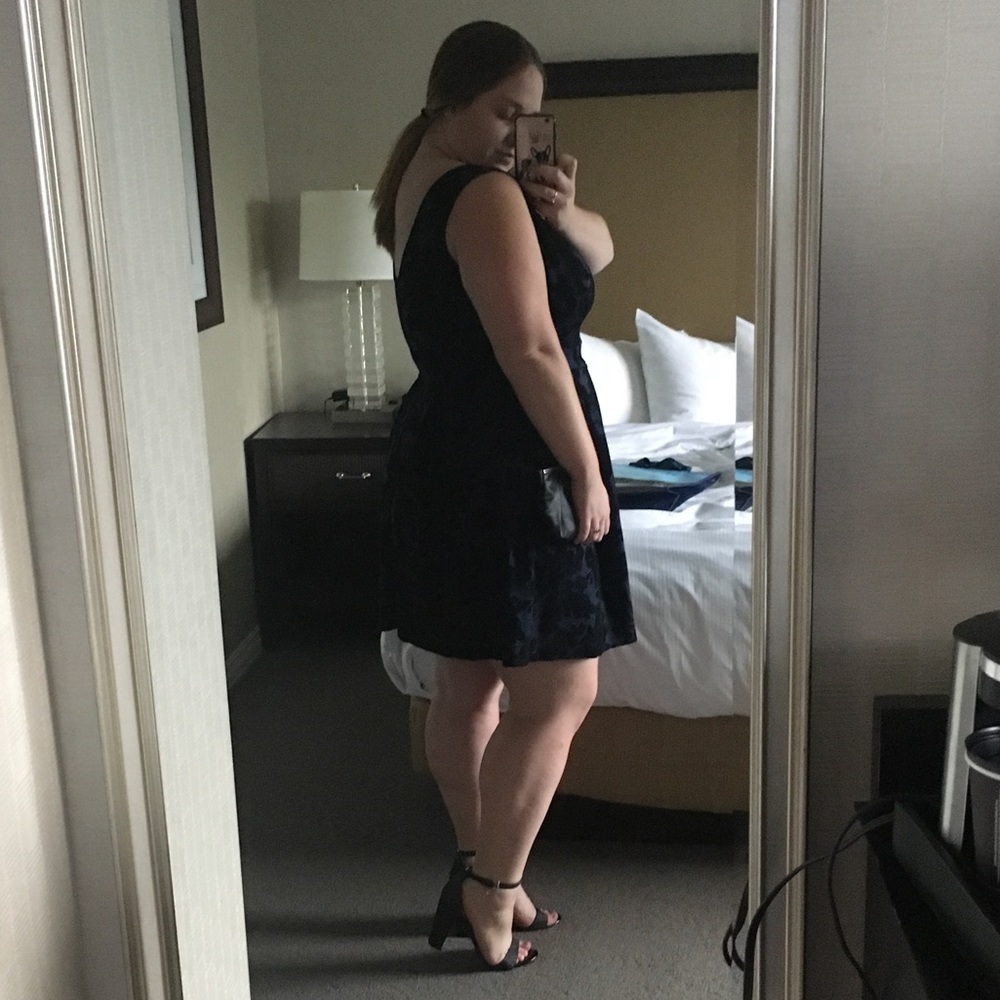 Black & Navy Cocktail Dress